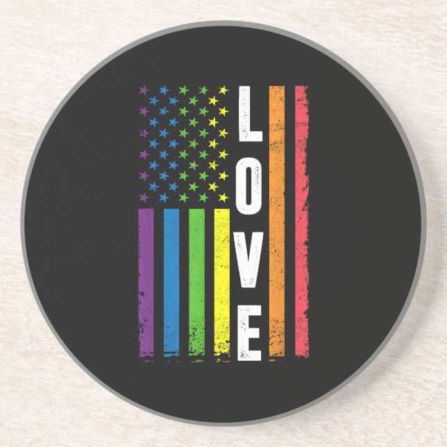 Posavasos Regalos del Orgullo Gay Hombres Mujeres LGBT Bande (Frente)
