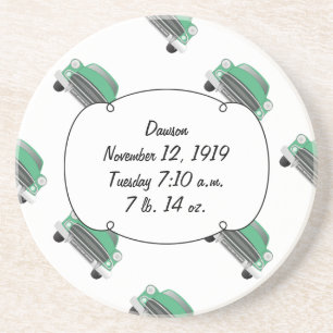Posavasos Regalos Dulces Verdes Coche Retro Niño