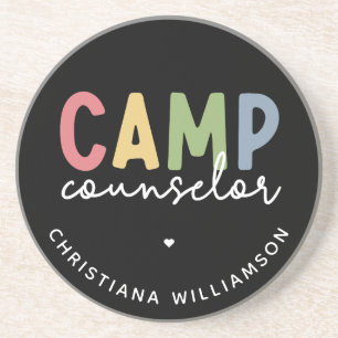 Posavasos Regalos personalizados de consejero de campamento