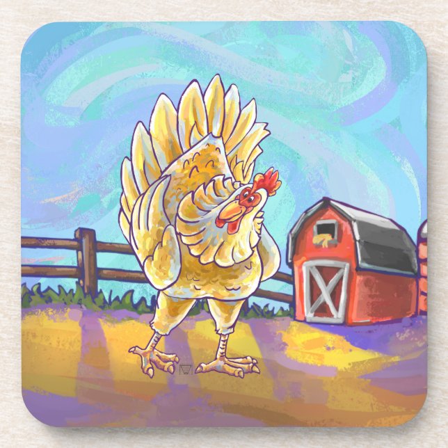 Posavasos Regalos y accesorios de pollo (Frente)