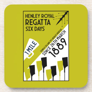 Posavasos Regatta del río Támesis - Remo estilo retro vintag