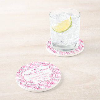 Posavasos Registro de nacimientos rosados modernos de Baby G
