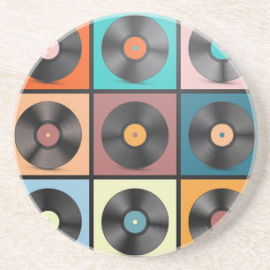 Posavasos Registros de vinilo: retro conjunto LP.