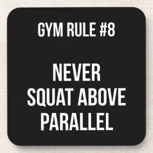 Posavasos Regla De Gimnasio #8 - Nunca Ocupación Por Encima