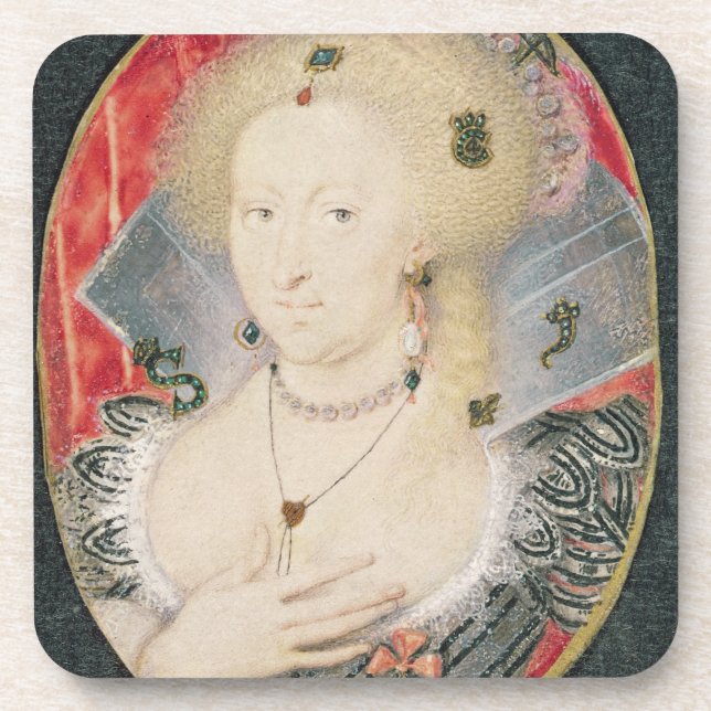 Posavasos Reina Anne de Dinamarca, miniatura (Frente)