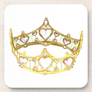 Posavasos Reina de Corazones corona tiara taras