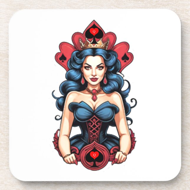 Posavasos Reina de espadas Thunder_Cove (Frente)