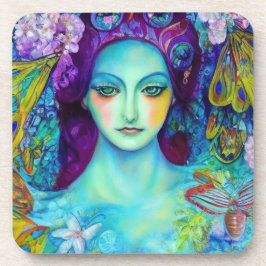 Posavasos Reina de hadas encantada con mariposas