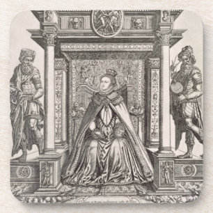 Posavasos Reina Elizabeth I (1533-1603) como patrón de