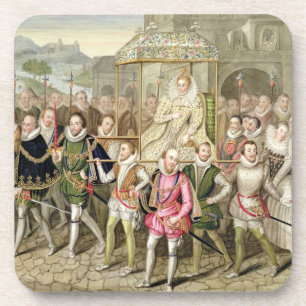 Posavasos Reina Elizabeth I en la procesión con sus