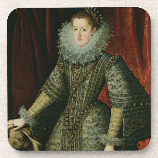 Posavasos Reina Margarita de Austria, 1609 (aceite en lona) (Frente)