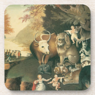 Posavasos Reino Pacífico de Edward Hicks Arte Folclórico Ant