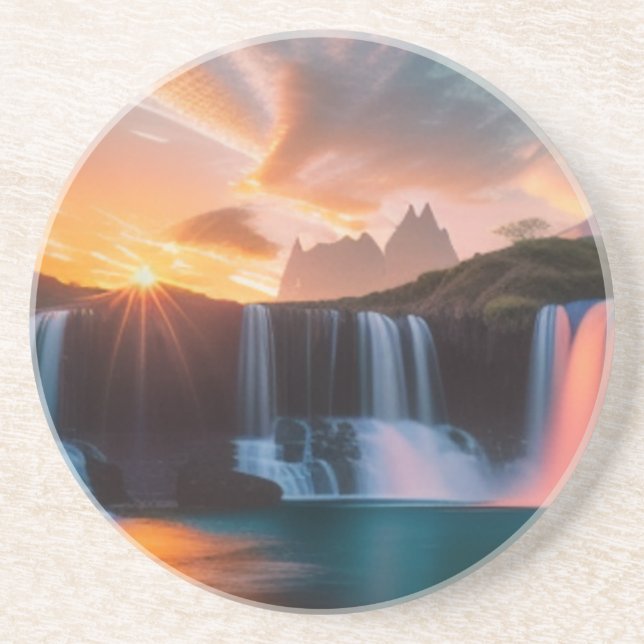 Posavasos Reinos encantados de la montaña rusa de arena pers (Frente)