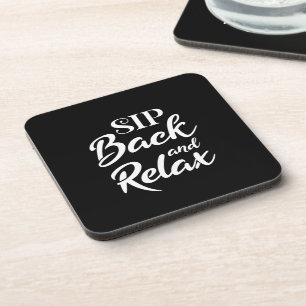 Posavasos Relájate y bebe té negro