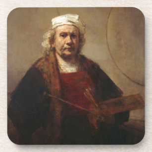 Posavasos Rembrandt autorretrato con dos círculos