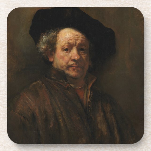 Posavasos Rembrandt van Rijn's Self Retrait Bella Artes (Frente)