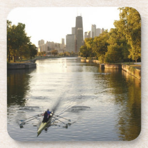 Posavasos Remeros en la laguna de Lincoln Park, Chicago, Ill