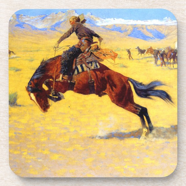 Posavasos Remington Old West Horse y Cowboy (Frente)