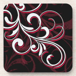 Posavasos Remolinos rojos y blancos