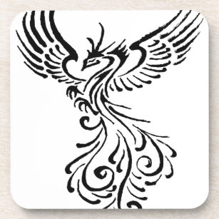 Posavasos Renacimiento Del Diseño Del Tatuaje Tribal Phoenix