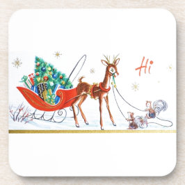 Posavasos Reno hermoso de la MOD de los mediados de siglo