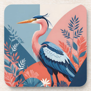 Posavasos reposabrazos garceta azul