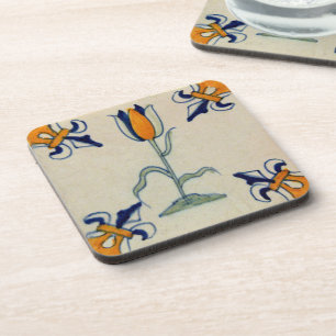 Posavasos Repro Tile Tradicional De Tulipán Amarillo Delft