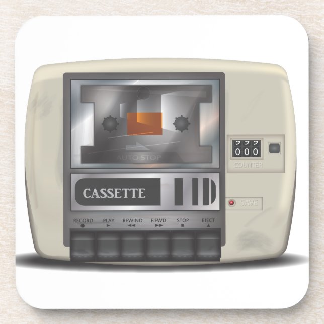 Posavasos Reproductor de casetes (Frente)