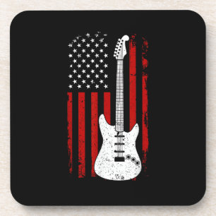 Posavasos Reproductor de música de guitarra eléctrica bander