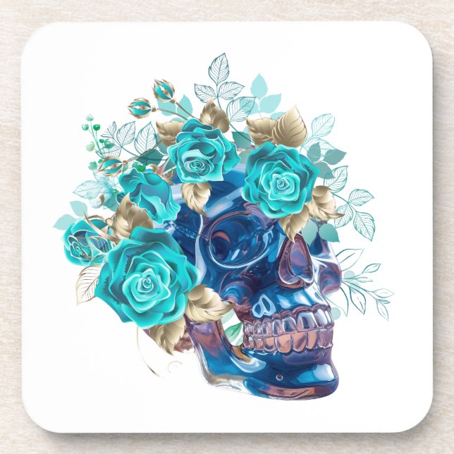Posavasos Requiem Flor Azul (Frente)