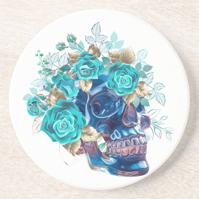 Posavasos Requiem Flor Azul (Frente)