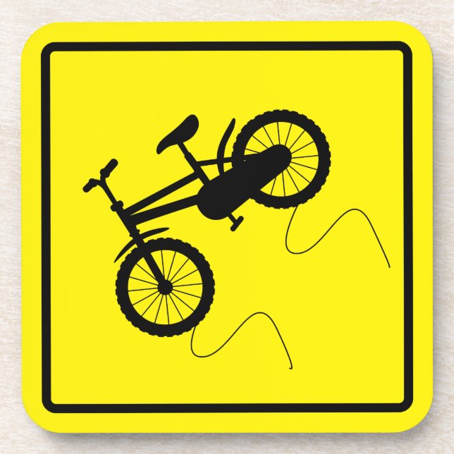 Posavasos Resbaladizo cuando se moje la montaña de plástico  (Frente)