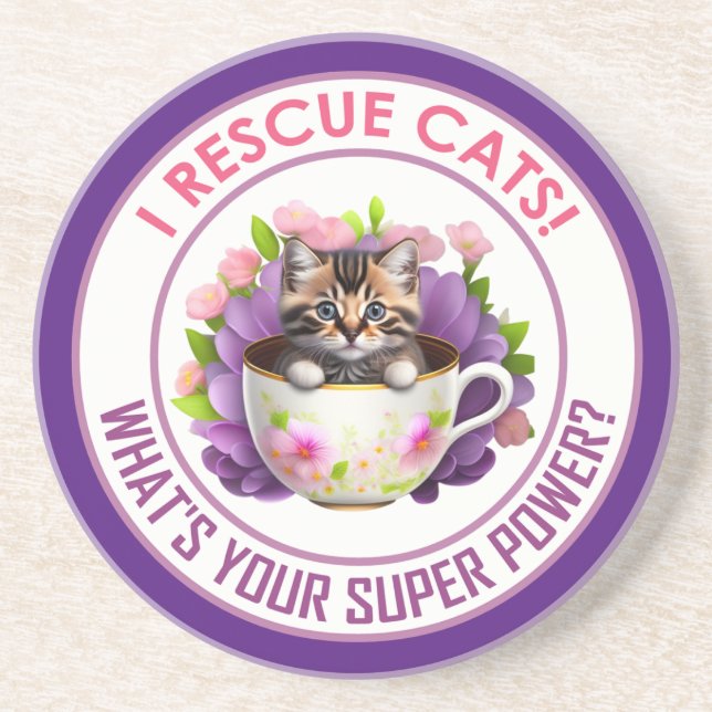 POSAVASOS ¡RESCATO A LOS GATOS! (Frente)