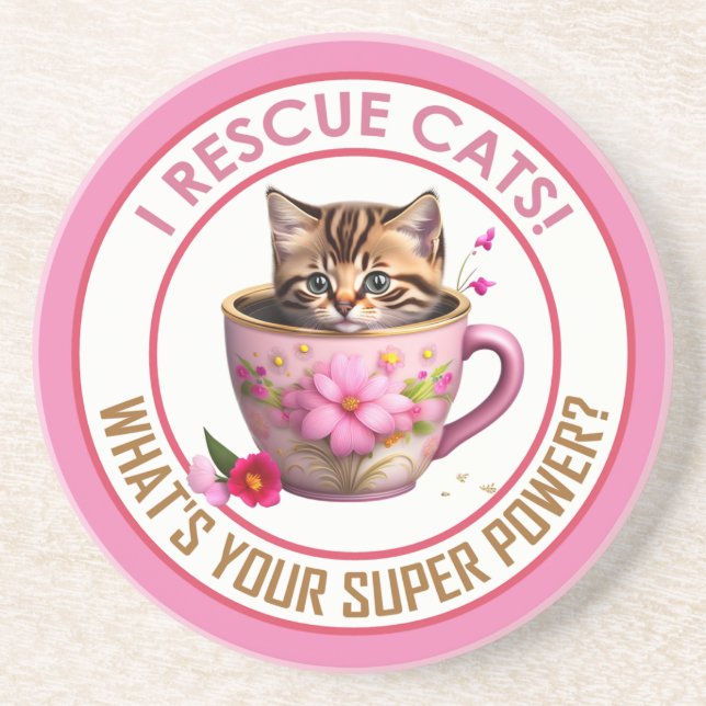 POSAVASOS ¡RESCATO A LOS GATOS! (Frente)