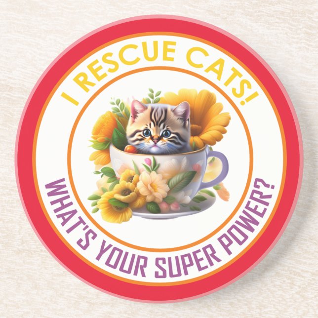 POSAVASOS ¡RESCATO A LOS GATOS! (Frente)