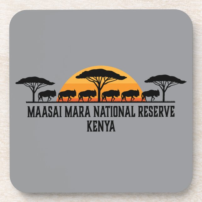 Posavasos Reserva Nacional Maasai Mara de Kenia (Frente)