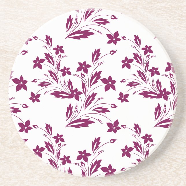 Posavasos Residuo de patrón floral (Frente)