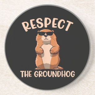 Posavasos Respetar la marmota - Día de la marmota de la marm
