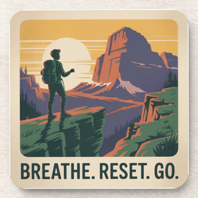 Posavasos Respira. Restablece. Ve. (Frente)