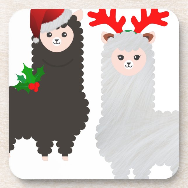 Posavasos Resto de los navidades alpacas (Frente)