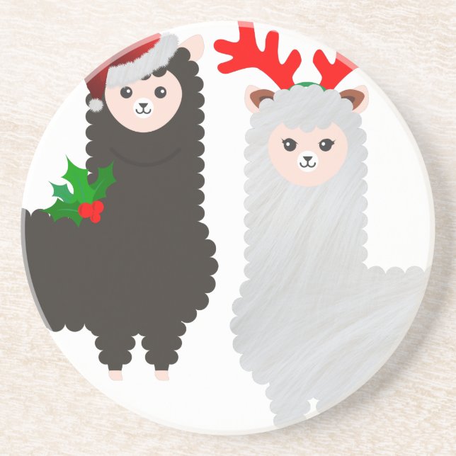 Posavasos Resto de los navidades alpacas (Frente)