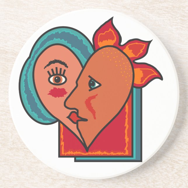 Posavasos Resumen Amantes personalizados (Frente)