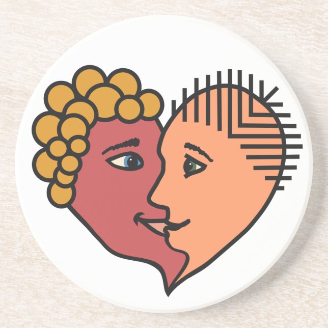 Posavasos Resumen Amantes personalizados (Frente)