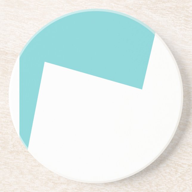 Posavasos Resumen Art Minimalismo Blue White (Frente)