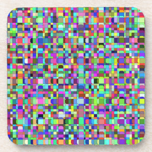 Posavasos Resumen Cuadrados Formas Patrón Multicolor