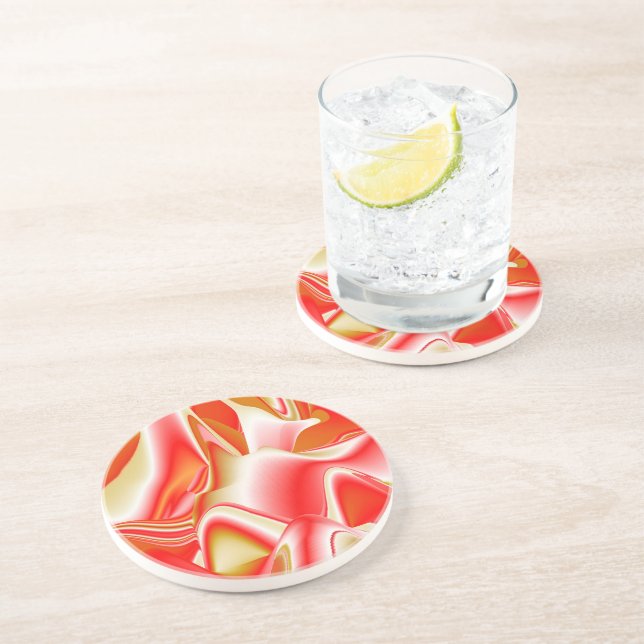 Posavasos Resumen de amor y oro en 3D Rainbowart (Lado)