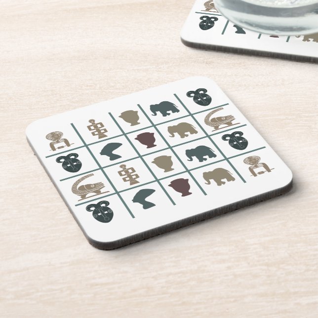 Posavasos Resumen de arte tribal africano (Lado Izquierdo)