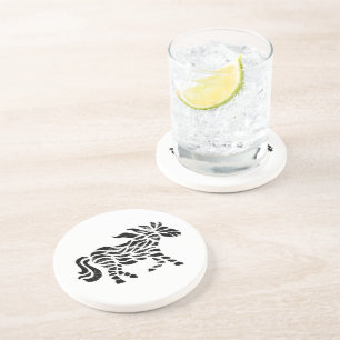 Posavasos Resumen de bloques de madera de caballo Imprimir e