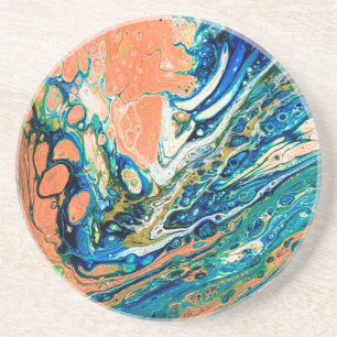 Posavasos Resumen de Coral N Blue Southwestern Beach