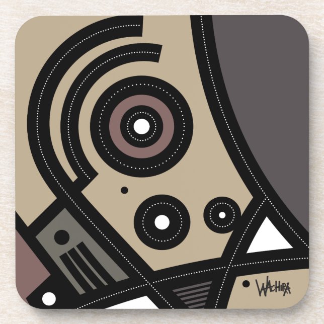 Posavasos Resumen de diseño africano en 6 tiras (Frente)